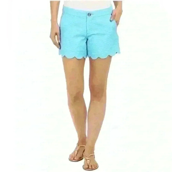 Lilly Pulitzer Size 10 Buttercup Shorts in Pool House Blue Item# 7X - Picture 1 of 7